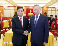 Tổng Bí thư Tô Lâm hội kiến Tổng Bí thư, Chủ tịch nước Lào Thongloun Sisoulith