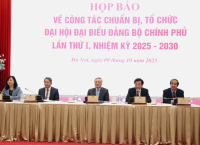 Ngày 12/10 diễn ra Đại hội Đảng bộ Chính phủ lần thứ 1