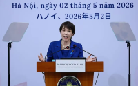 Thủ tướng Nhật Bản phát biểu chính sách tại Đại học Quốc gia Hà Nội