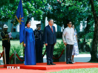 Lễ đón Tổng Bí thư, Chủ tịch nước Tô Lâm và Phu nhân thăm cấp Nhà nước tới Philippines