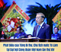 Toàn văn Bài phát biểu của Tổng Bí thư, Chủ tịch nước Tô Lâm tại Đại hội Công đoàn Việt Nam lần thứ XIV