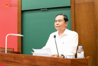 Chủ tịch Quốc hội Trần Thanh Mẫn truyền đạt chuyên đề về đổi mới tư duy xây dựng thể chế