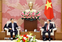 Chủ tịch Quốc hội Trần Thanh Mẫn tiếp Chủ nhiệm Ủy ban Tài chính và Kinh tế Nhân đại toàn quốc Trung Quốc