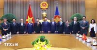 Thủ tướng Lê Minh Hưng tiếp Trưởng đoàn các nước ASEAN dự Hội nghị về đấu tranh với tội phạm truy nã