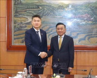 Thường trực Ban Bí thư Trần Cẩm Tú tiếp Bí thư Đoàn Thanh niên Nhân dân Cách mạng Lào