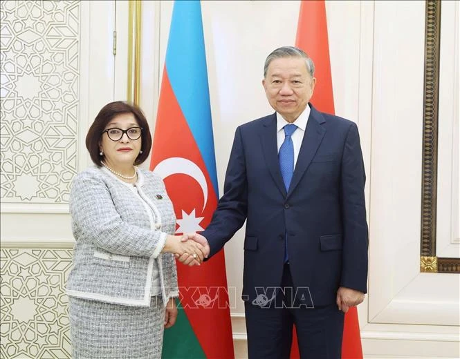 Tổng Bí thư Tô Lâm hội kiến Chủ tịch Quốc hội Azerbaijan Sahiba Gafarova