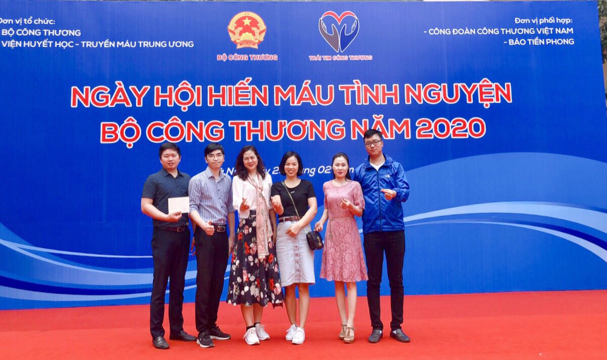 Hoạt động Ngày hội hiến máu tình nguyện do Bộ Công Thương tổ chức vào tháng 2 năm 2020