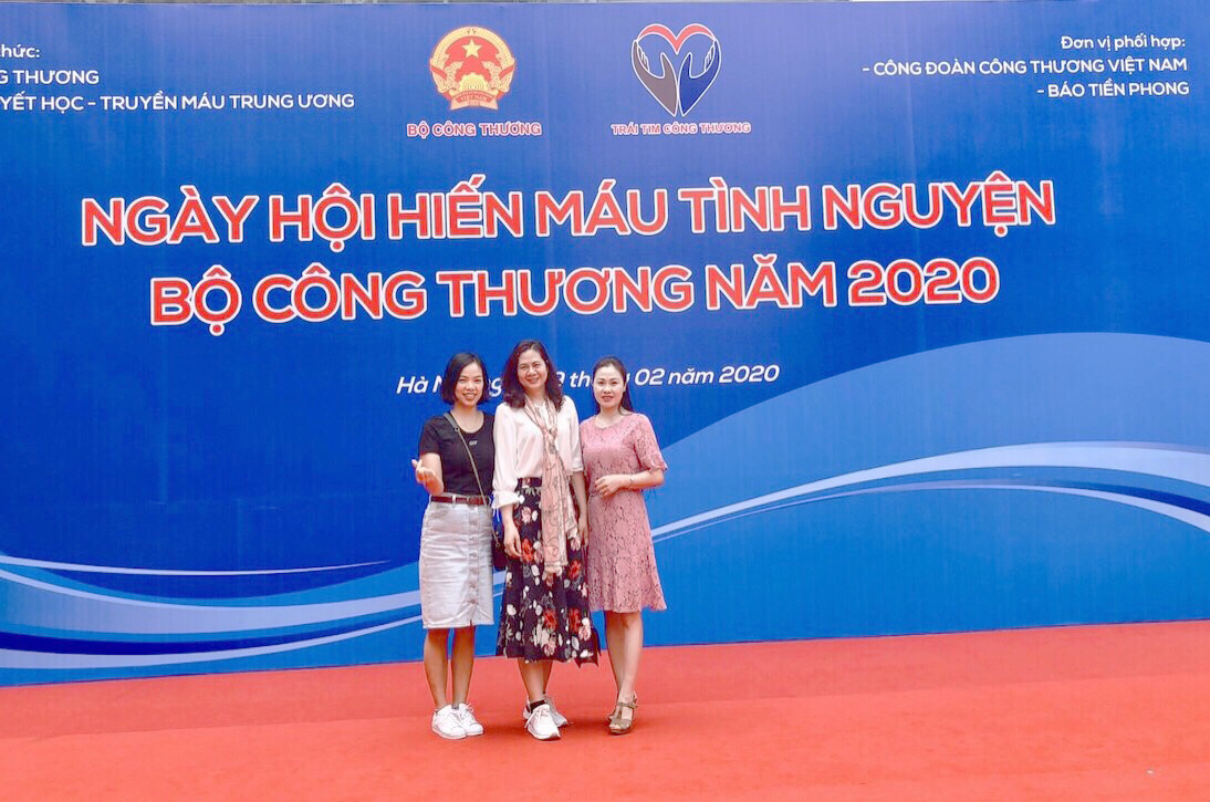 Hoạt động Ngày hội hiến máu tình nguyện do Bộ Công Thương tổ chức vào tháng 2 năm 2020