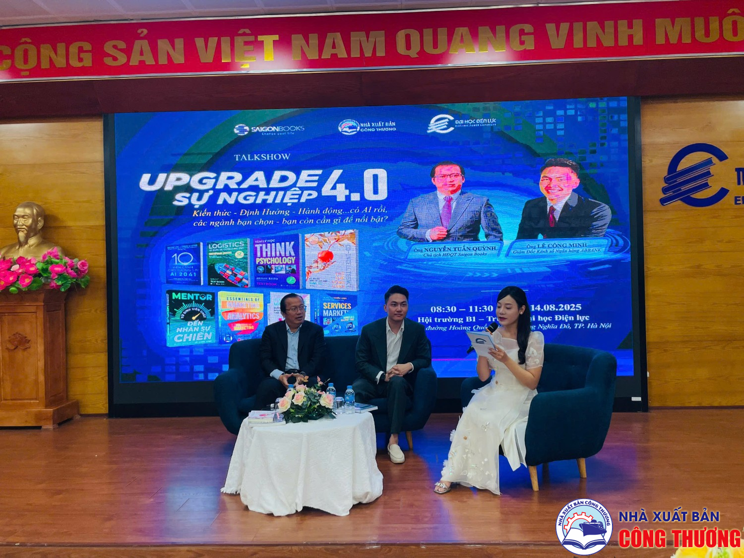Talkshow: Upgrade Sự nghiệp 4.0 ngày 14/08/2025, phối hợp cùng Trường ĐH Điện lực và Sài Gòn Book