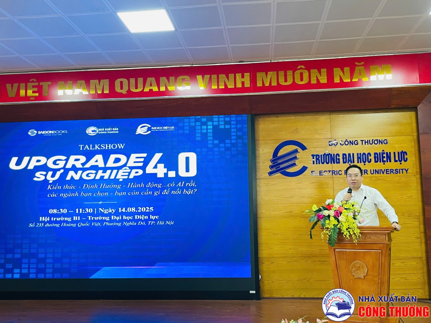Talkshow: Upgrade Sự nghiệp 4.0 ngày 14/08/2025, phối hợp cùng Trường ĐH Điện lực và Sài Gòn Book