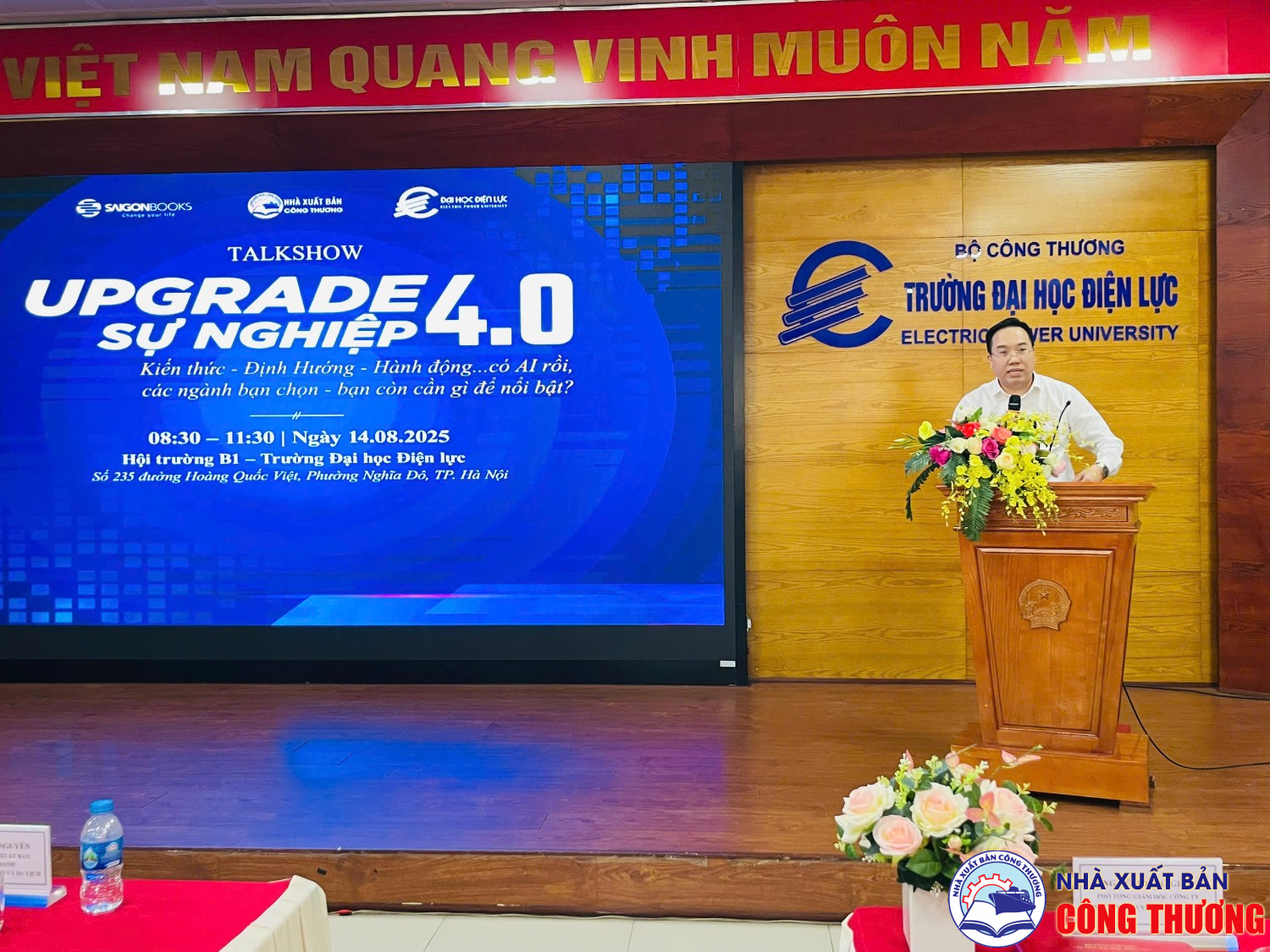 Talkshow: Upgrade Sự nghiệp 4.0 ngày 14/08/2025, phối hợp cùng Trường ĐH Điện lực và Sài Gòn Book