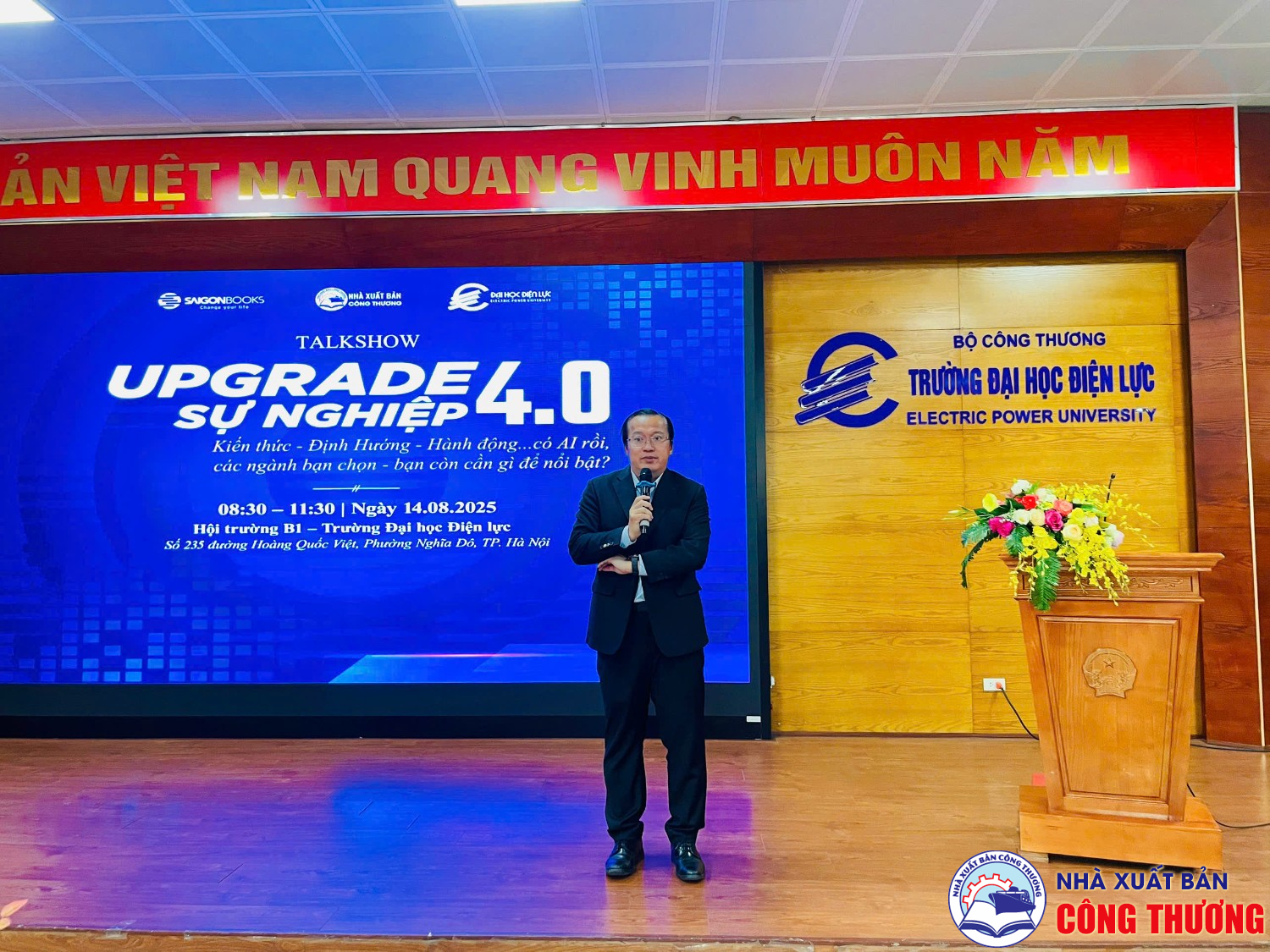 Talkshow: Upgrade Sự nghiệp 4.0 ngày 14/08/2025, phối hợp cùng Trường ĐH Điện lực và Sài Gòn Book